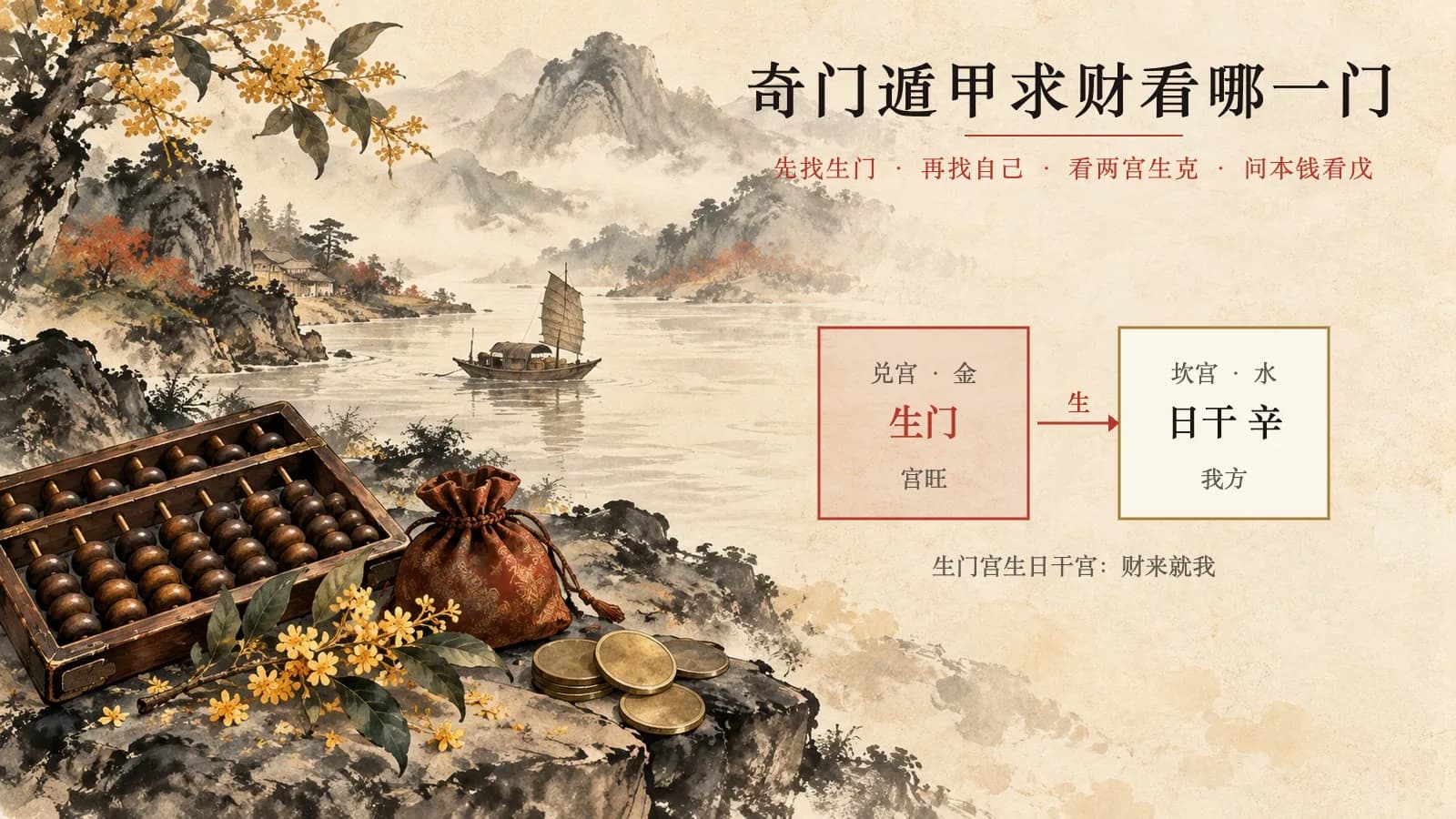 奇门遁甲求财看哪一门?生门、日干与戊的读法